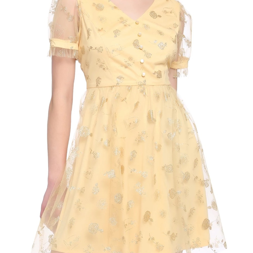 DISNEY HER UNIVERSE BEAUTY THE BEAST COLLECTION HOT TOPIC DRESS Belle Plus Sz 5